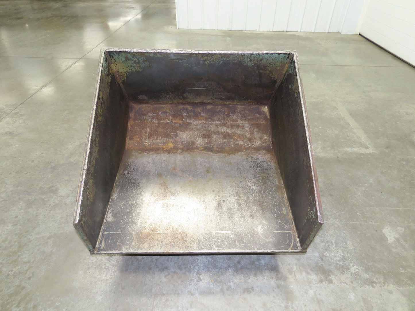 Roura Self Dumping Hopper 1/4 Yard Forklift Steel Dumpster Low Profile 33x37x25"