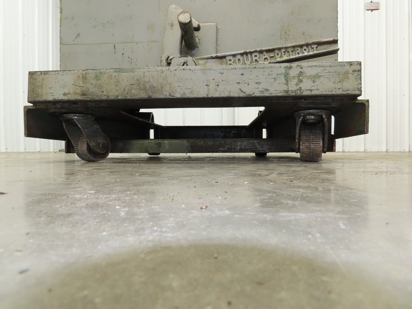 Roura Self Dumping Hopper 1/4 Yard Forklift Steel Dumpster Low Profile 33x37x25"