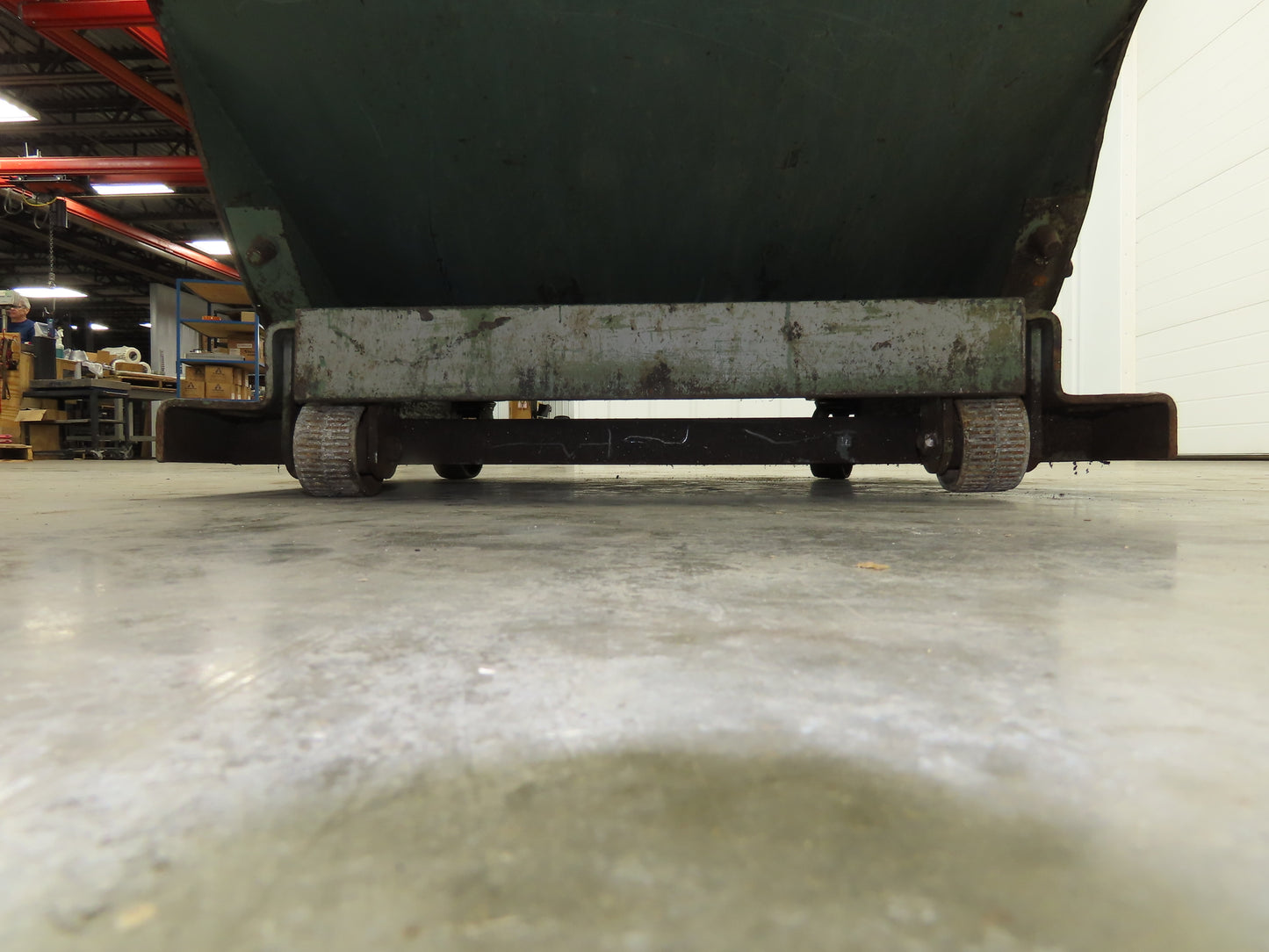 Roura Self Dumping Hopper 1/4 Yard Forklift Steel Dumpster Low Profile 33x37x25"