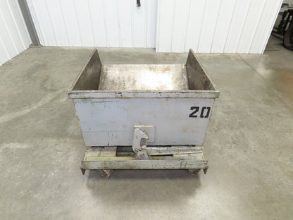 Roura Self Dumping Hopper 1/4 Yard Forklift Steel Dumpster Low Profile 33x37x25"