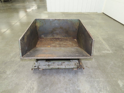 Roura Self Dumping Hopper 1/4 Yard Forklift Steel Dumpster Low Profile 33x37x25"