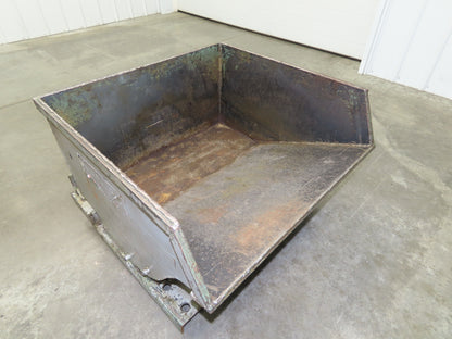 Roura Self Dumping Hopper 1/4 Yard Forklift Steel Dumpster Low Profile 33x37x25"