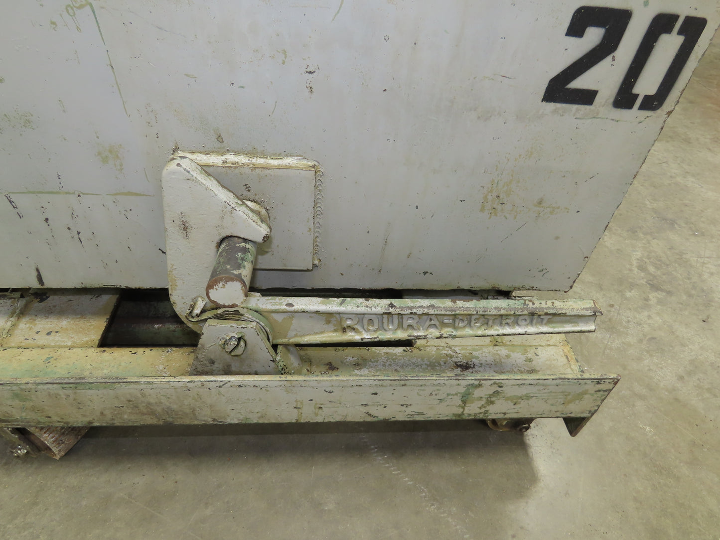 Roura Self Dumping Hopper 1/4 Yard Forklift Steel Dumpster Low Profile 33x37x25"