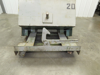 Roura Self Dumping Hopper 1/4 Yard Forklift Steel Dumpster Low Profile 33x37x25"