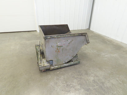 Roura Self Dumping Hopper 1/4 Yard Forklift Steel Dumpster Low Profile 33x37x25"