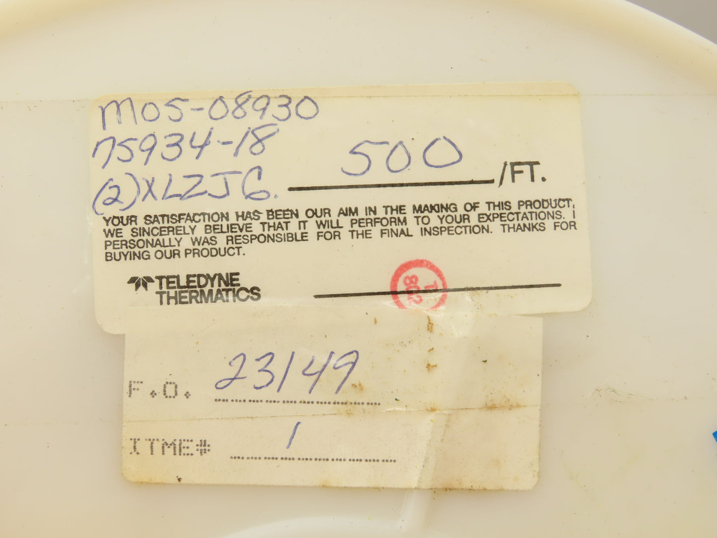 M27500-18SD2U23 18AWG 2 Conductor Wire Tefzel Aircraft Cable Military Spec 500Ft