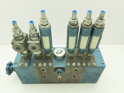 Madison Kipp SVH 6-Point Lubricator Sight Feed Oiler Pump 5 Liter Tank