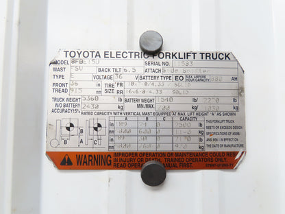 Toyota 8FBE15U Electric Forklift Dual-Wheel Rear Axle Drive Assembly Off 8FBE15U