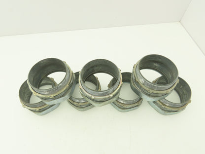 3-1/2" EMT Conduent Compression Connector Rigid IMC Die Cast Lot of 7
