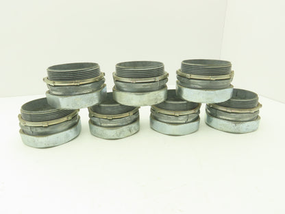 3-1/2" EMT Conduent Compression Connector Rigid IMC Die Cast Lot of 7