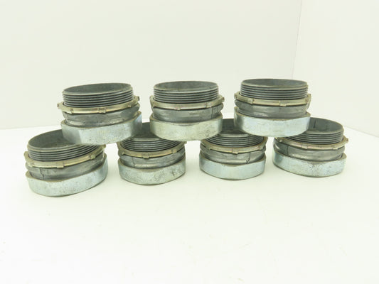 3-1/2" EMT Conduent Compression Connector Rigid IMC Die Cast Lot of 7
