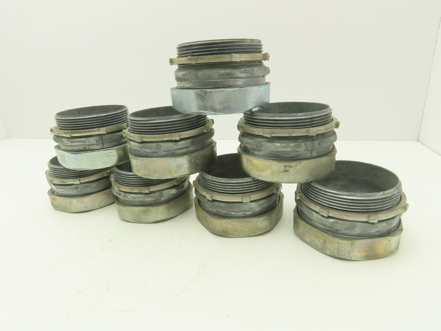 3-1/2" EMT Conduent Compression Connector Rigid IMC Die Cast Lot of 8