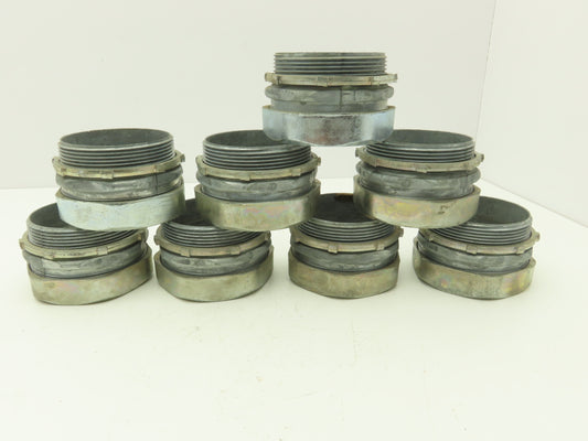 3-1/2" EMT Conduent Compression Connector Rigid IMC Die Cast Lot of 8