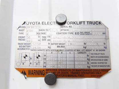 Toyota L12640 Forklift Left Front Drive Axle & Motor Assembly 5-Lug Off 8FBE15U