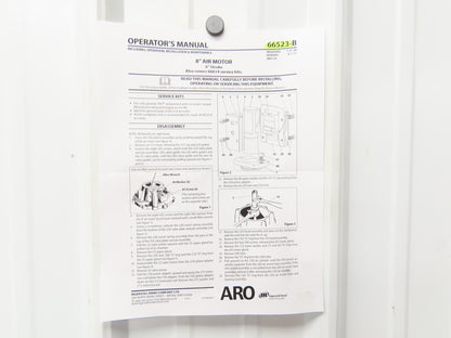 ARO 66523 Ingersol Rand Pneumatic Extrusion Pump 8" Air Motor 6" Stroke 120PSI
