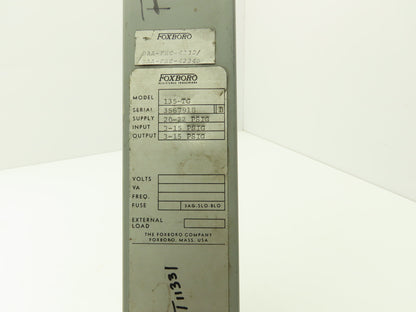 Foxboro 135-TG Pneumatic Indicating Loading Station 20-22PSIG 3-15PSIG Output