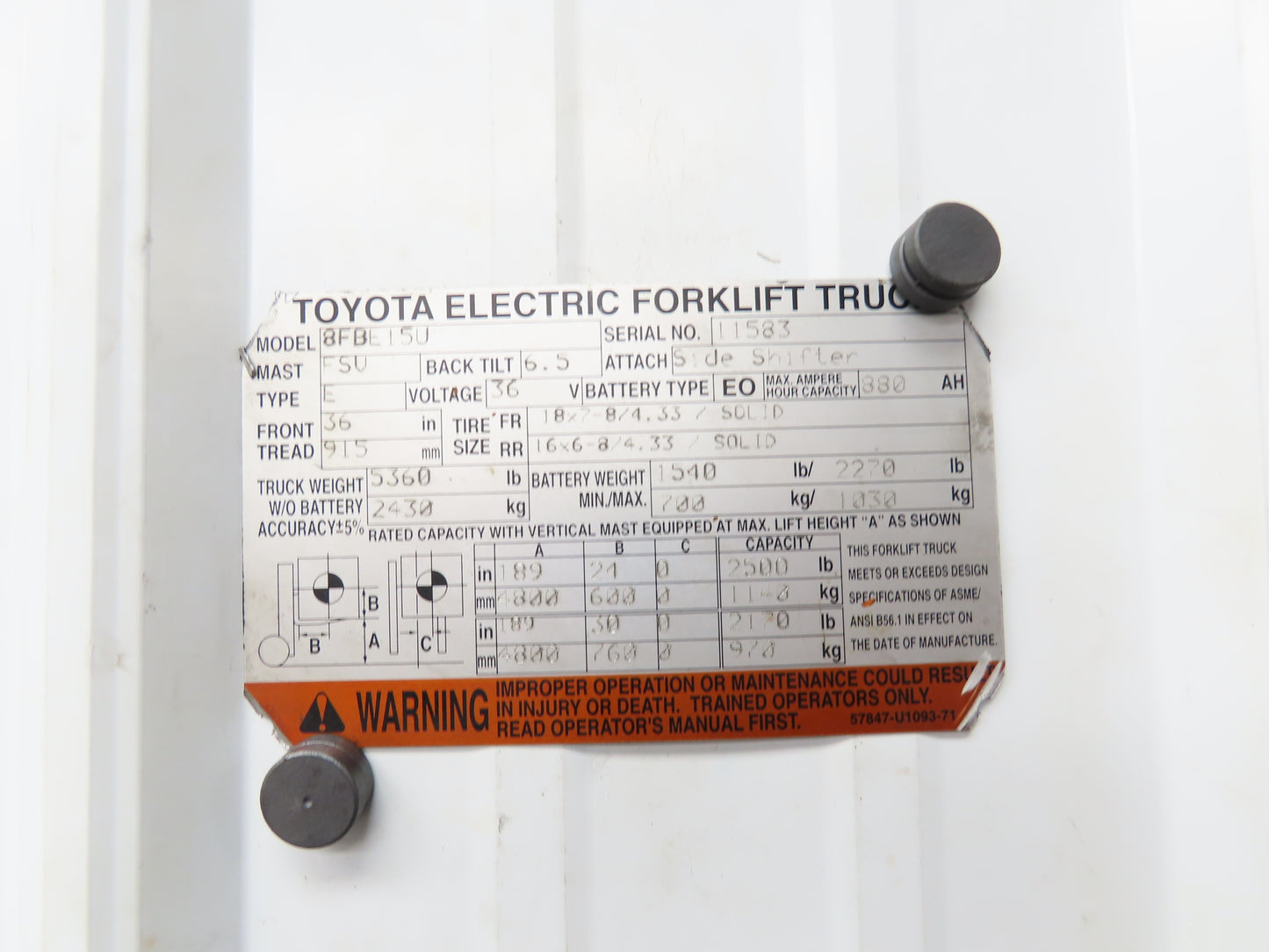 Danfoss OSPC 50 LS Electric Forklift Hydraulic Power Steering Off Toyota 8FBE15U