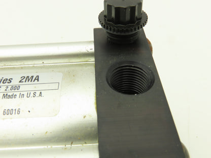 Parker Series 2MA Pneumatic Air Cylinder 2-1/2" Bore 2" Stroke 250PSI