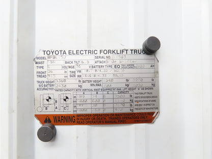 Toyota Electric Forklift Hydraulic Tilt Cylinder Removed From 8FBE15U