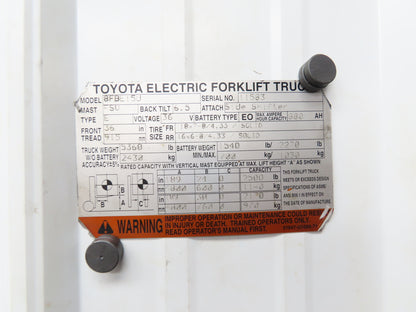 Toyota Electric Forklift Three Lever Control With Lift Tilt Shift From 8FBE15U