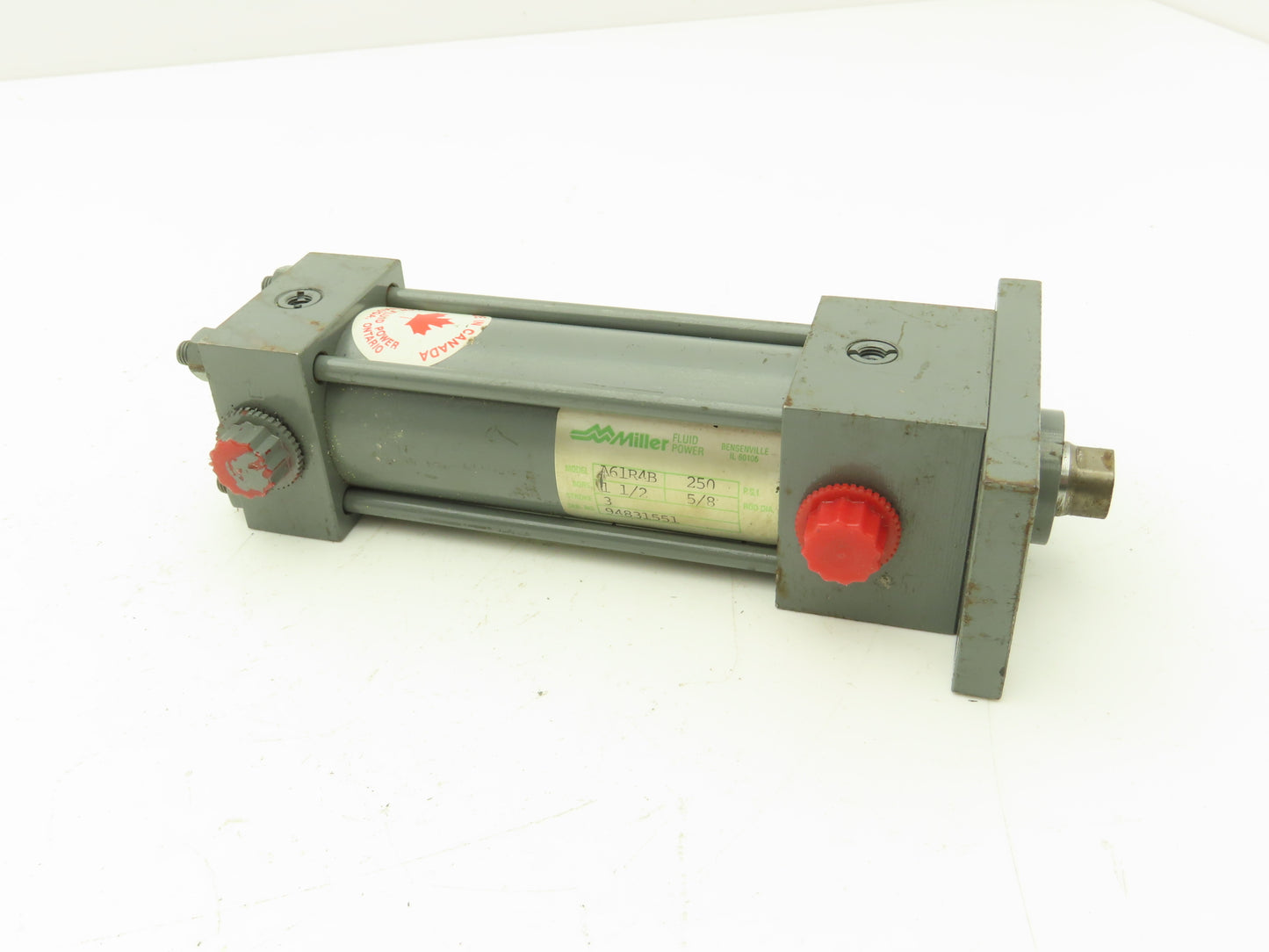 Miller Fluid Power A61R4B Pneumatic Air Cylinder 1-1/2" Bore 3" Stroke 250PSI