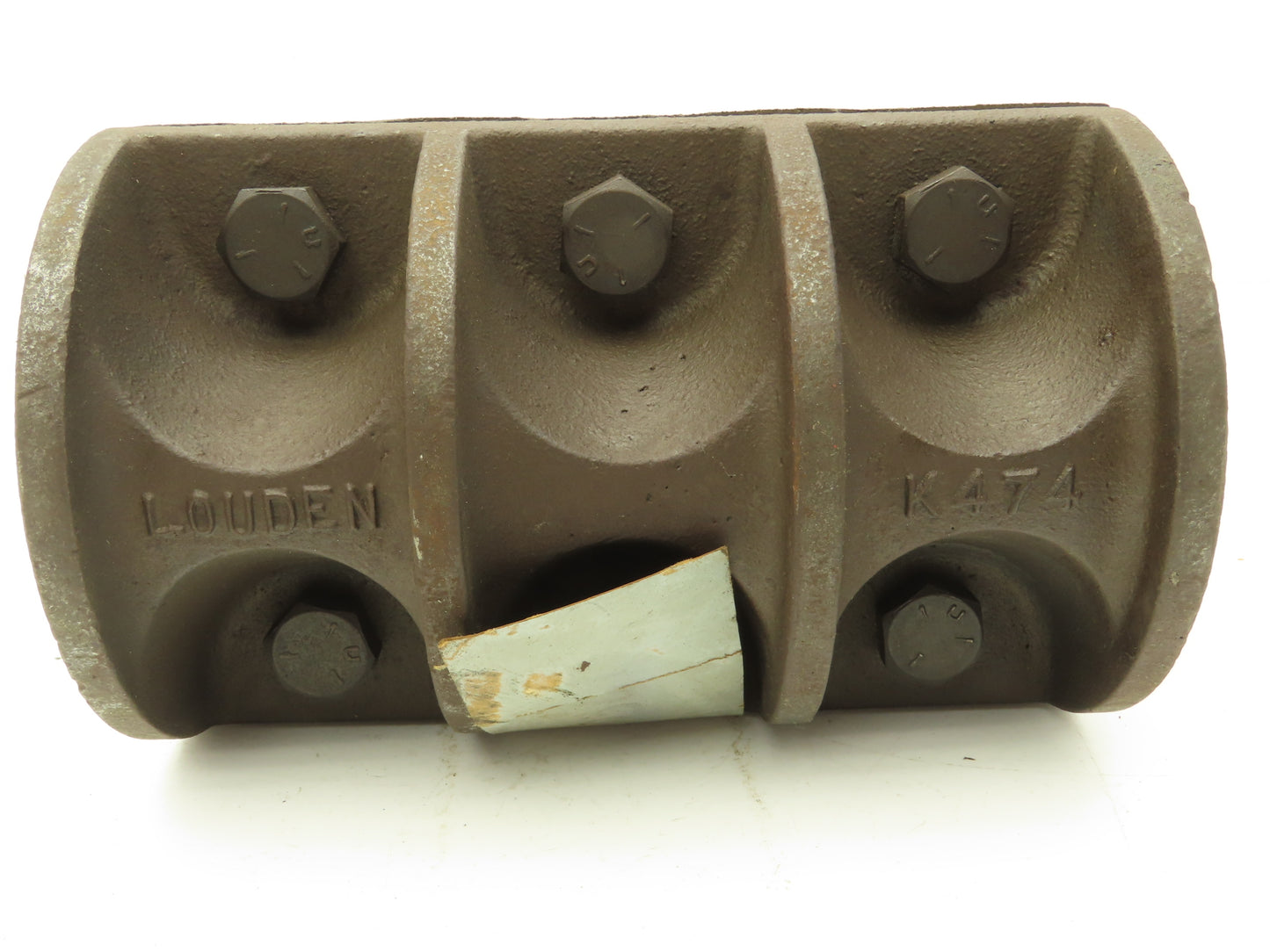 Louden K474 Shaft Coupler 2-1/8" ID x 9-1/2"L x 1/2" Keyway Cast Iron 6 Bolt