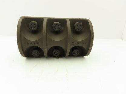 Louden K474 Shaft Coupler 2-1/8" ID x 9-1/2"L x 1/2" Keyway Cast Iron 6 Bolt