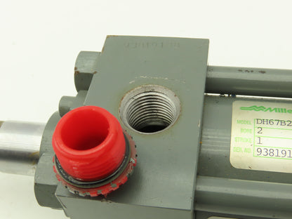 Miller Fluid Power DH67B2N Hydraulic Cylinder 2" Bore 1" Stroke Double End
