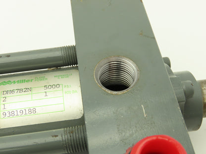 Miller Fluid Power DH67B2N Hydraulic Cylinder 2" Bore 1" Stroke Double End