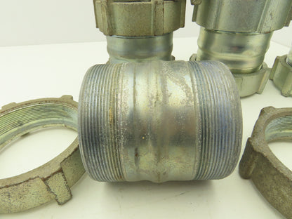 3-1/2" EMT Compression Connector Union Lot of 6