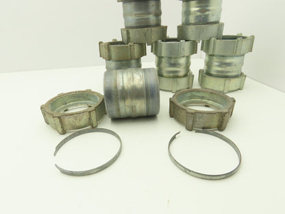 3-1/2" EMT Compression Connector Union Lot of 6