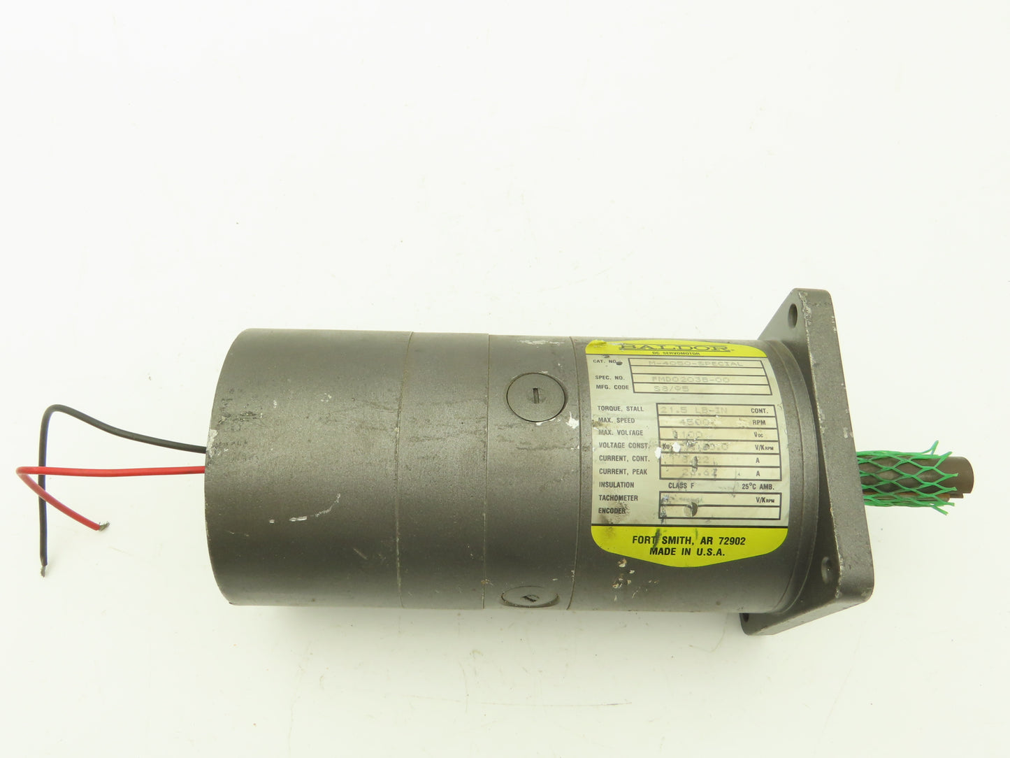 Baldor FMD0203B-00 DC Servo Motor 4500RPM 21.5 IN-LB