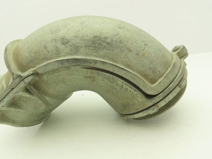 NA Metallic Flex Squeeze Connector 4" 90° Elbow Zinc Die Cast