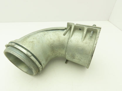 NA Metallic Flex Squeeze Connector 4" 90° Elbow Zinc Die Cast