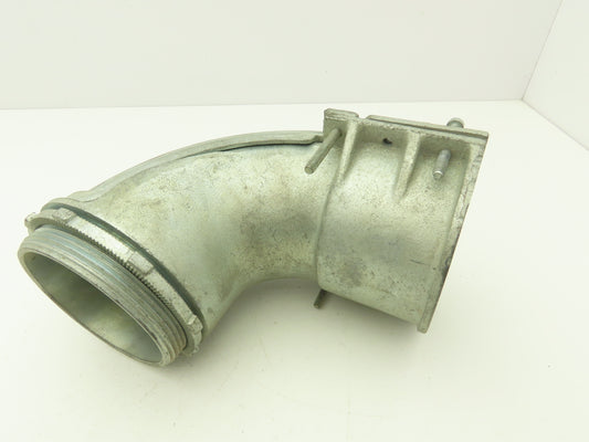 NA Metallic Flex Squeeze Connector 4" 90° Elbow Zinc Die Cast