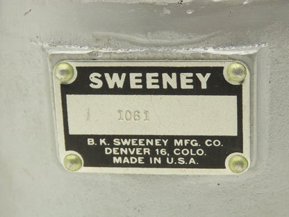 Sweeney 1061 Special Rebuild Tooling Diesel Drill Motor 275-400RPM BK Sweeney