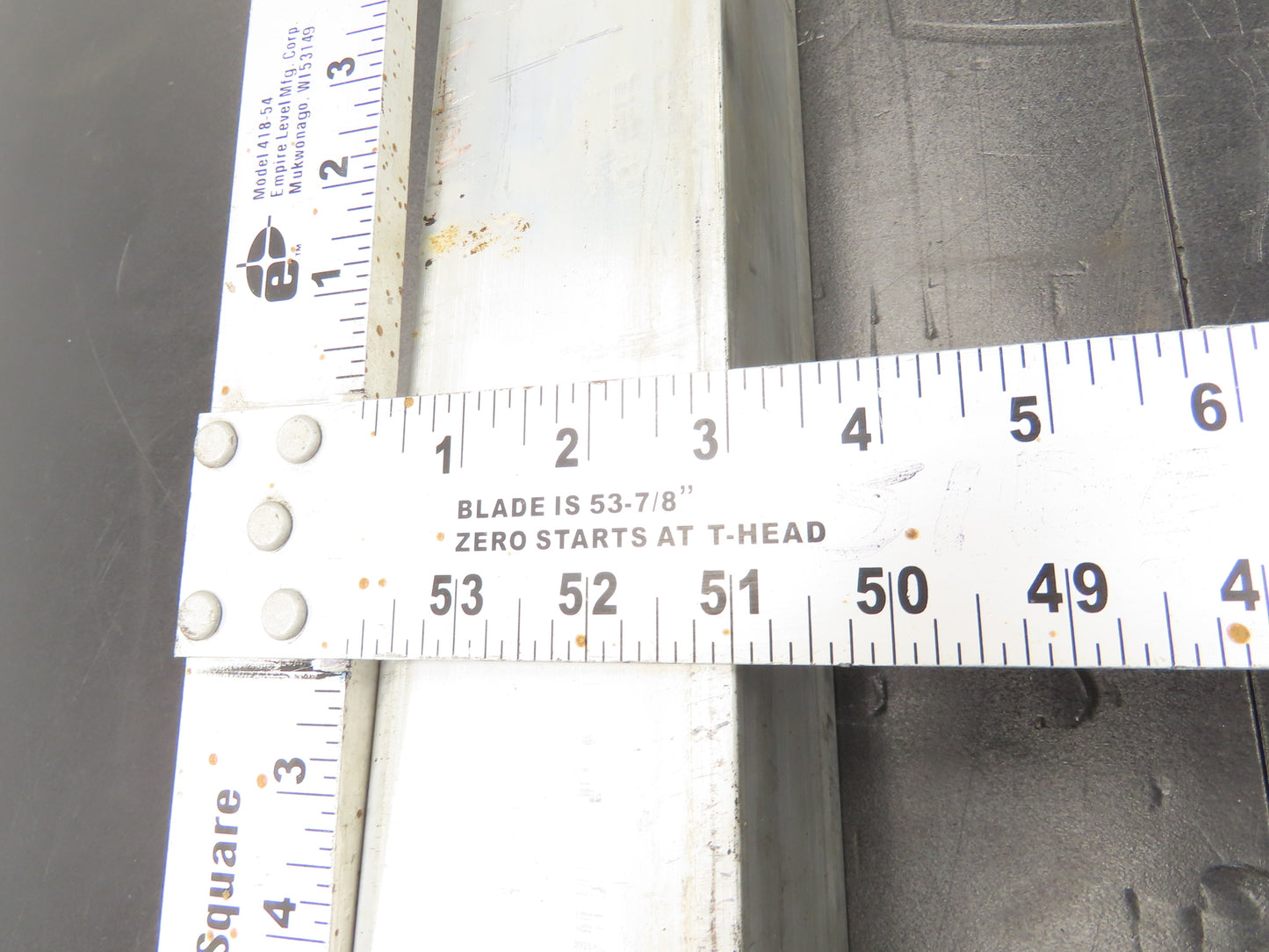 Hydro 6061-T6511 Aluminum Rectangle Bar Stock 3"x 3-1/2"x 104"L 105Lb