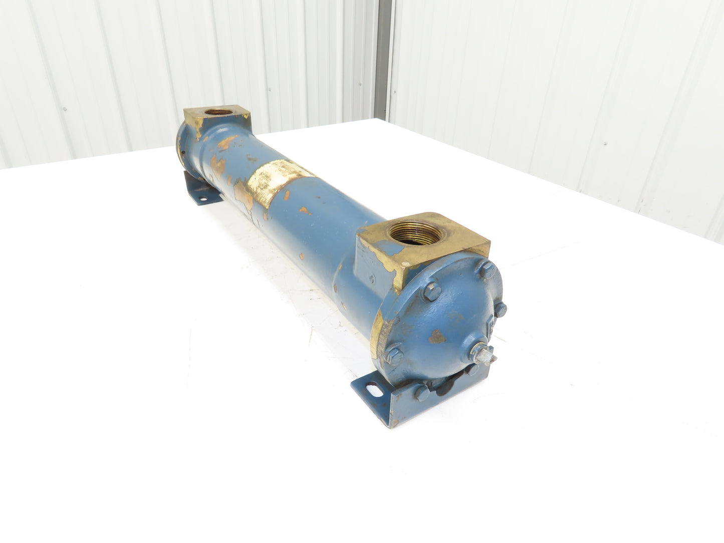 ITT Brass Shell & Tube Heat Exchanger 1.25"x 1.5"NPT 2-Pass 300psi