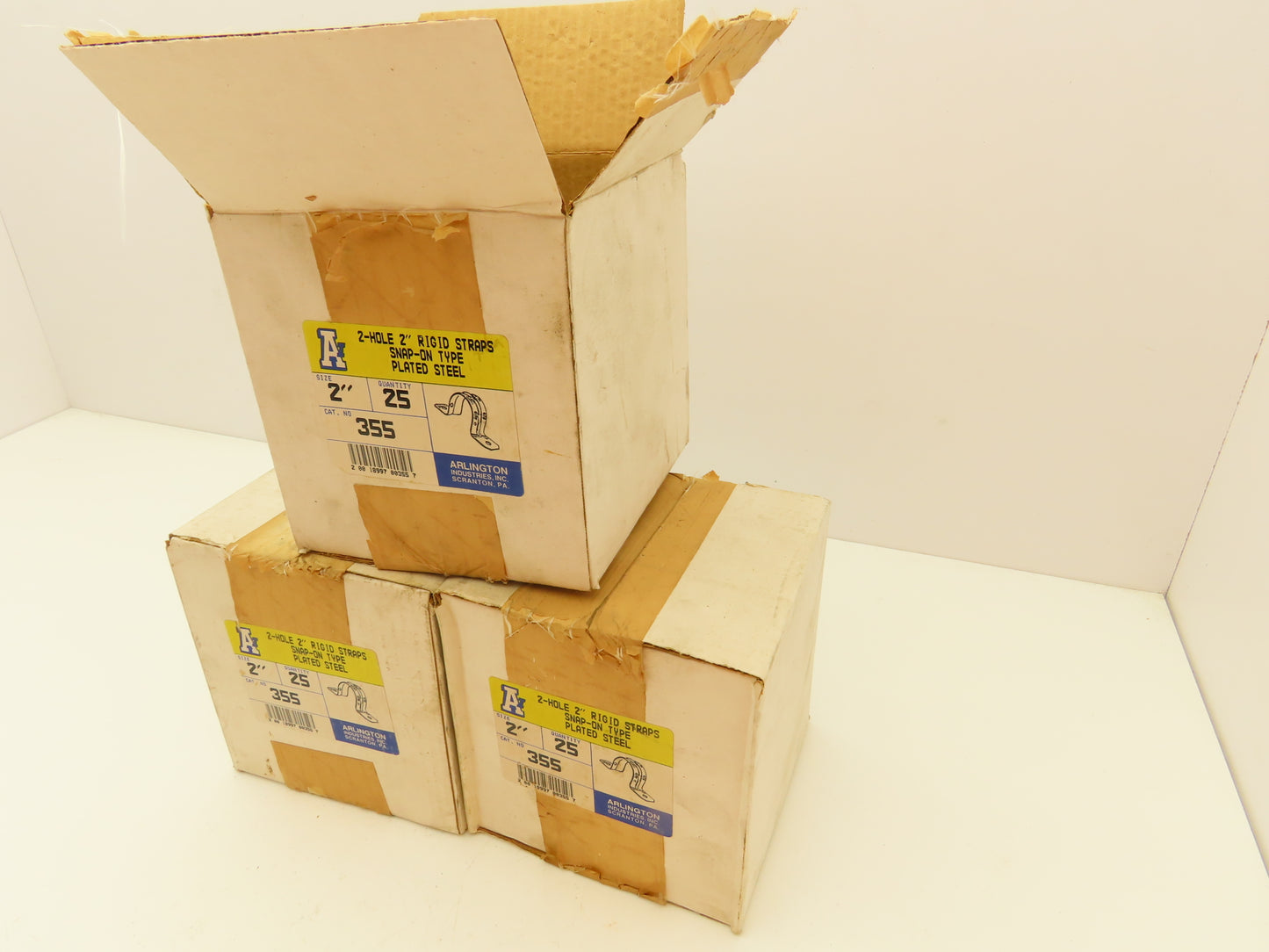 Arlington Industries 355 2" 2-Hole Rigid Conduit Strap Plated Steel  Lot of 75