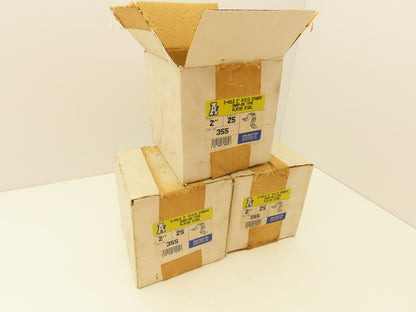 Arlington Industries 355 2" 2-Hole Rigid Conduit Strap Plated Steel  Lot of 75