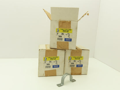 Arlington Industries 355 2" 2-Hole Rigid Conduit Strap Plated Steel  Lot of 75