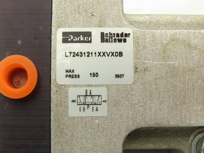 Parker L72431211XXVX0B Pneumatic Directional Solenoid Valve Auto 250B Series