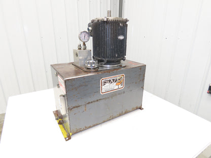 Haldex 6W635 Hydraulic Power Unit 15 Gal Tank 2.5gpm 3000psi 5Hp 230/460V 3PH