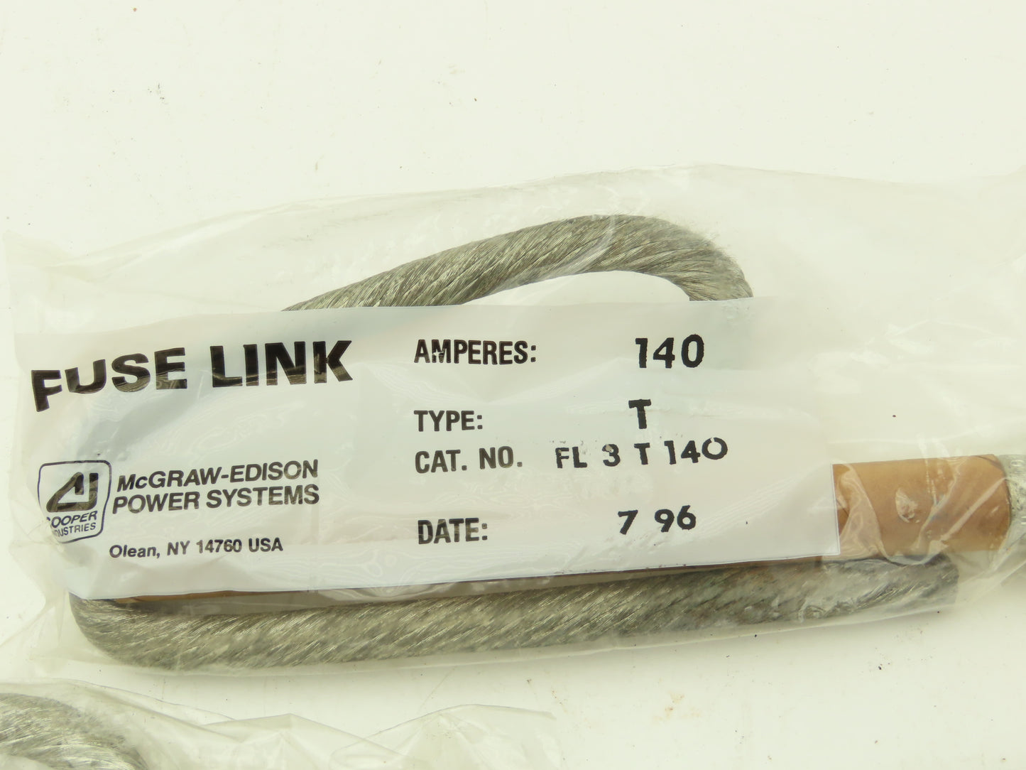 Cooper FL3T140 Universal Fuse Link Button Head 140 Amperes Slow Acting  Lot of 5