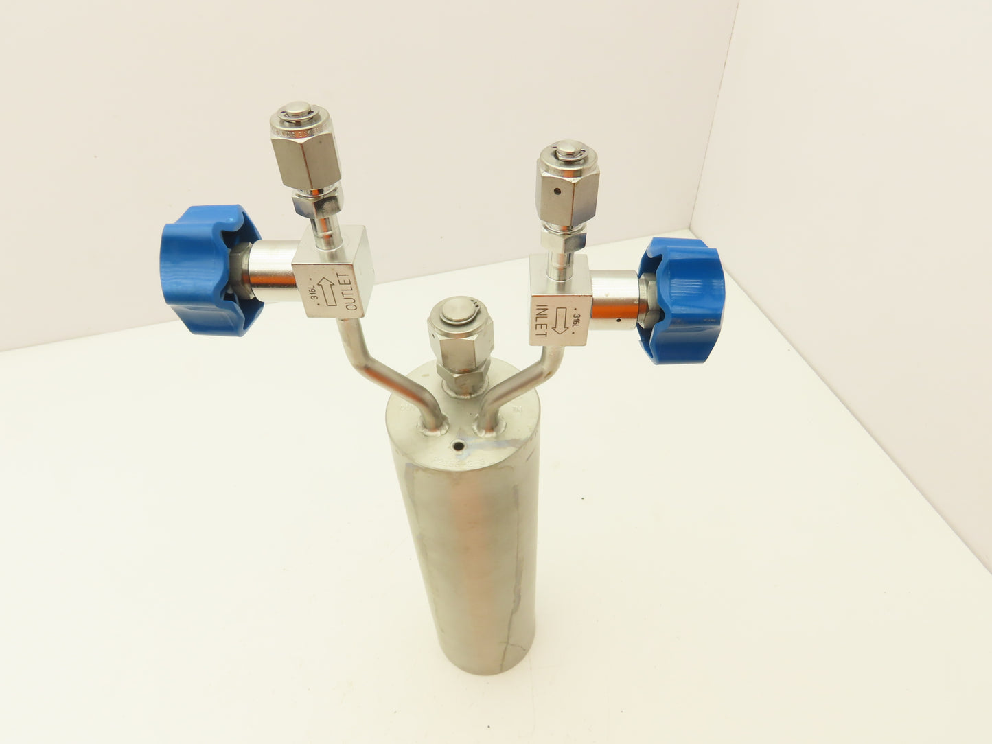 DOT 4B 260 Dip Tube 316L Stainless 3"x 10" w/Swagelok Fittings  P2166-2-3