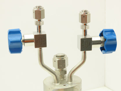 DOT 4B 260 Dip Tube 316L Stainless 3"x 10" w/Swagelok Fittings  P2166-2-3