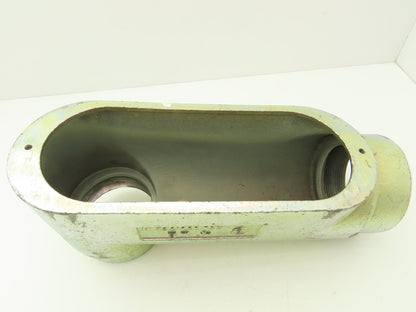 Bridgeport LB-70 4" Hub Malleable Iron LB Conduit Body Threaded Rigid