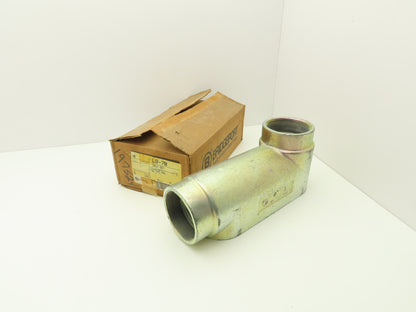 Bridgeport LB-70 4" Hub Malleable Iron LB Conduit Body Threaded Rigid