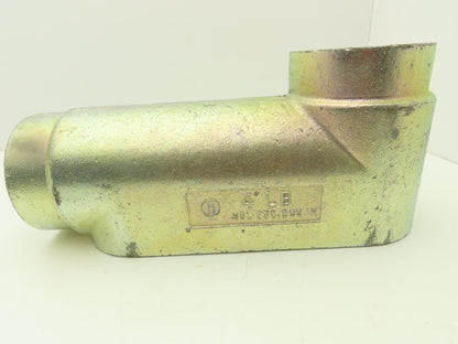 Bridgeport LB-70 4" Hub Malleable Iron LB Conduit Body Threaded Rigid