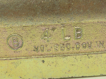 Bridgeport LB-70 4" Hub Malleable Iron LB Conduit Body Threaded Rigid